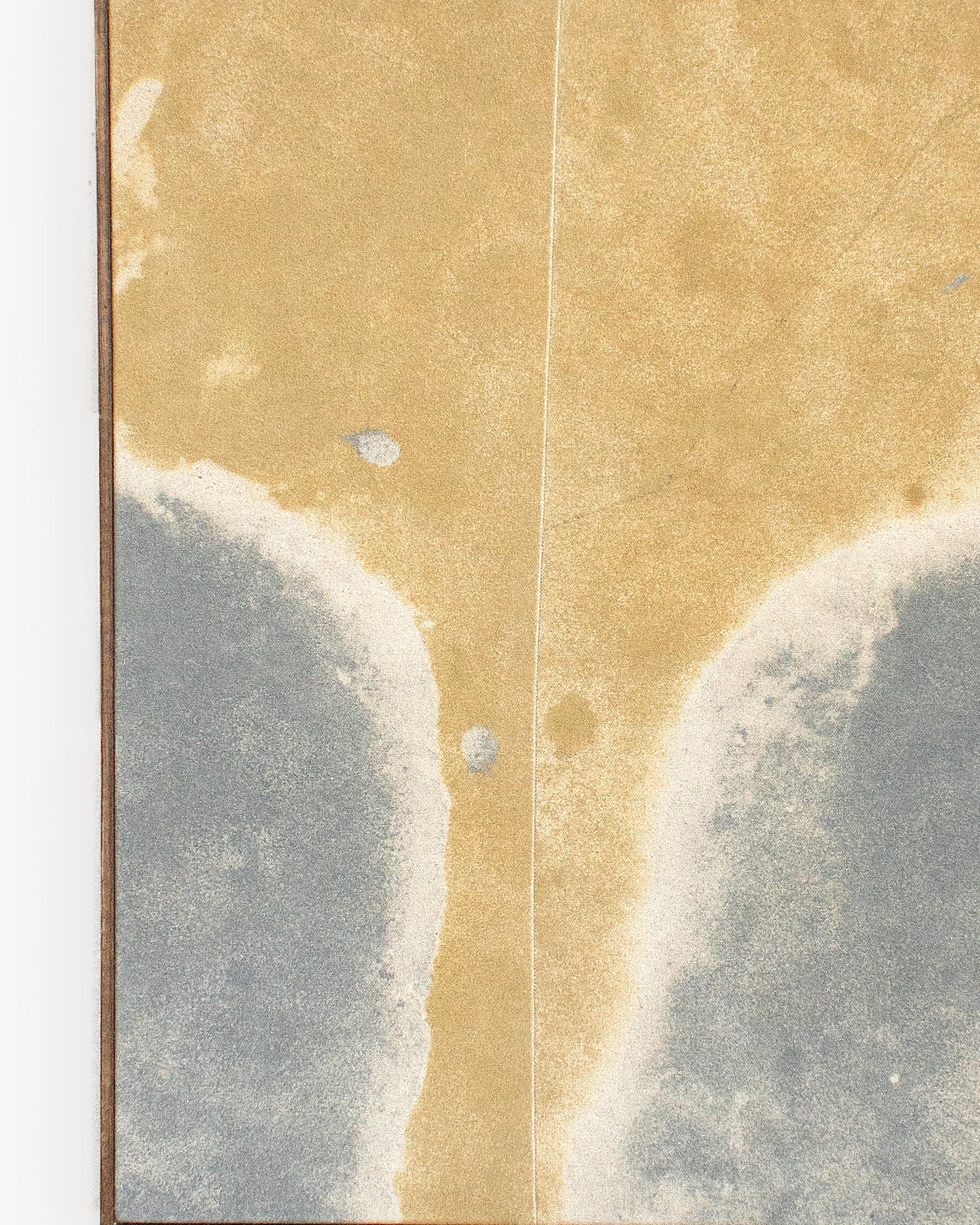 Abstract Minimalist Skyscape Painting in Neutral Tones by Viktor Kobylianski For Sale 2