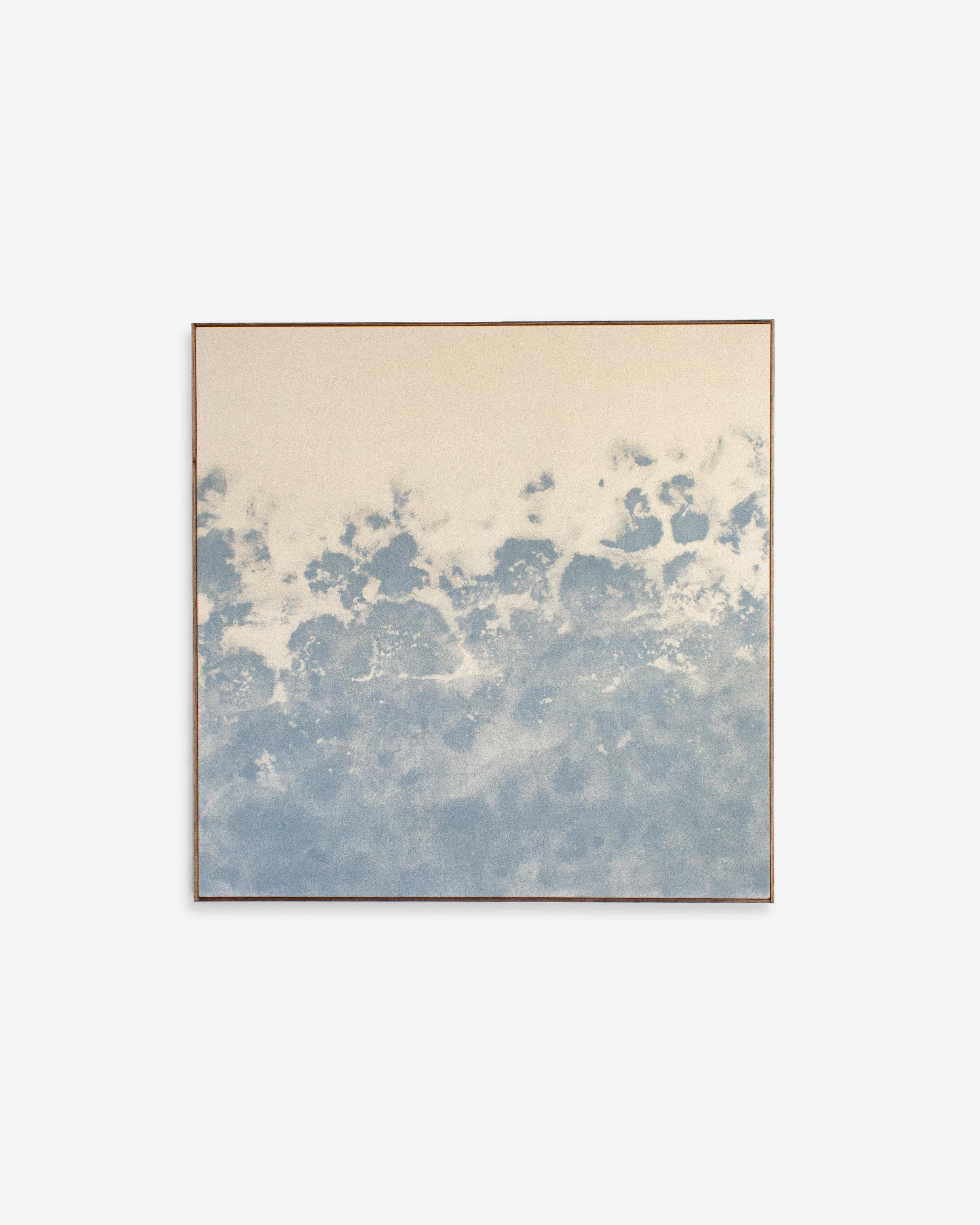 Abstract Minimalist Skyscape Painting in Neutral Tones by Viktor Kobylianski For Sale 3