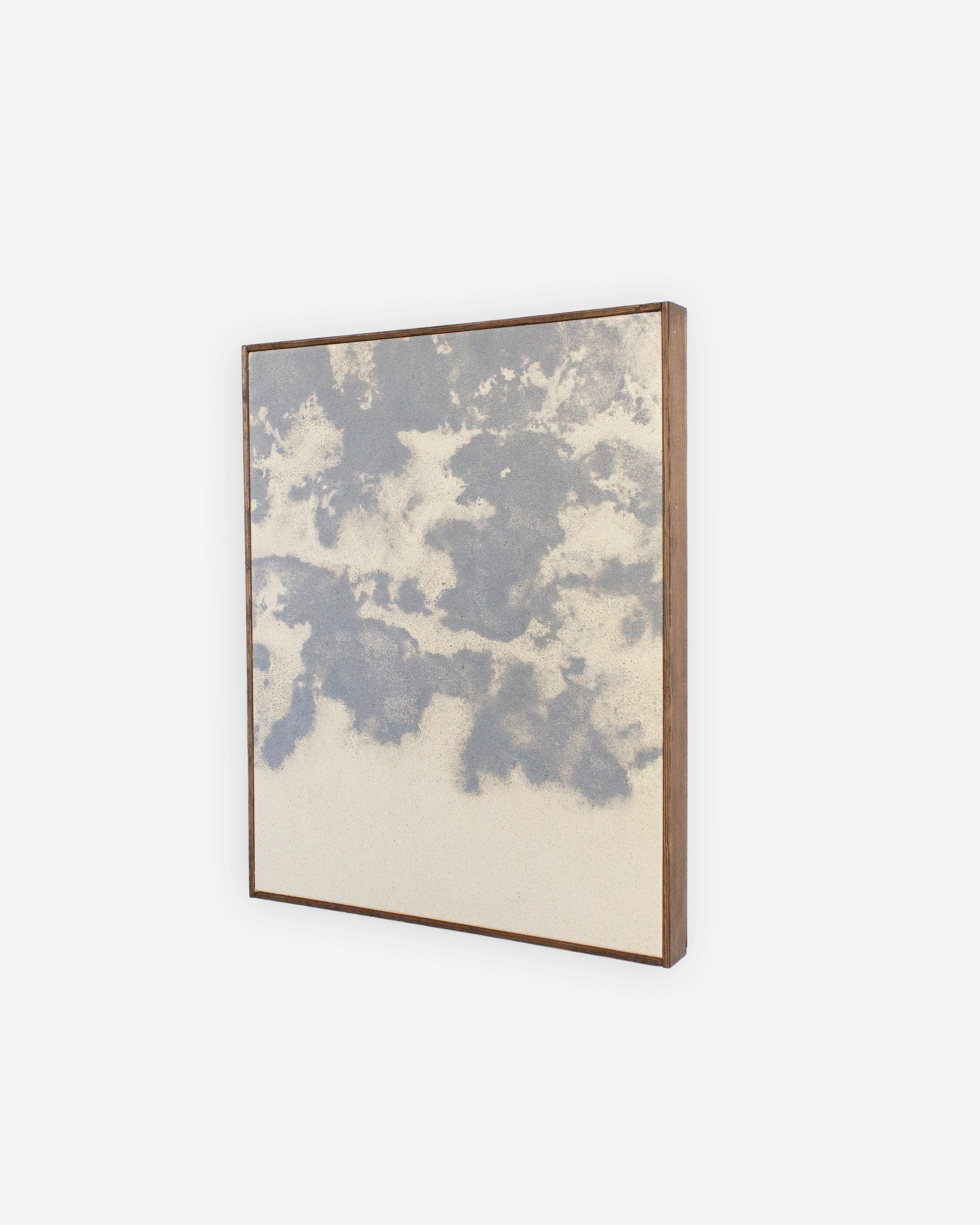 Abstract Minimalist Skyscape Painting in Neutral Tones by Viktor Kobylianski For Sale 4