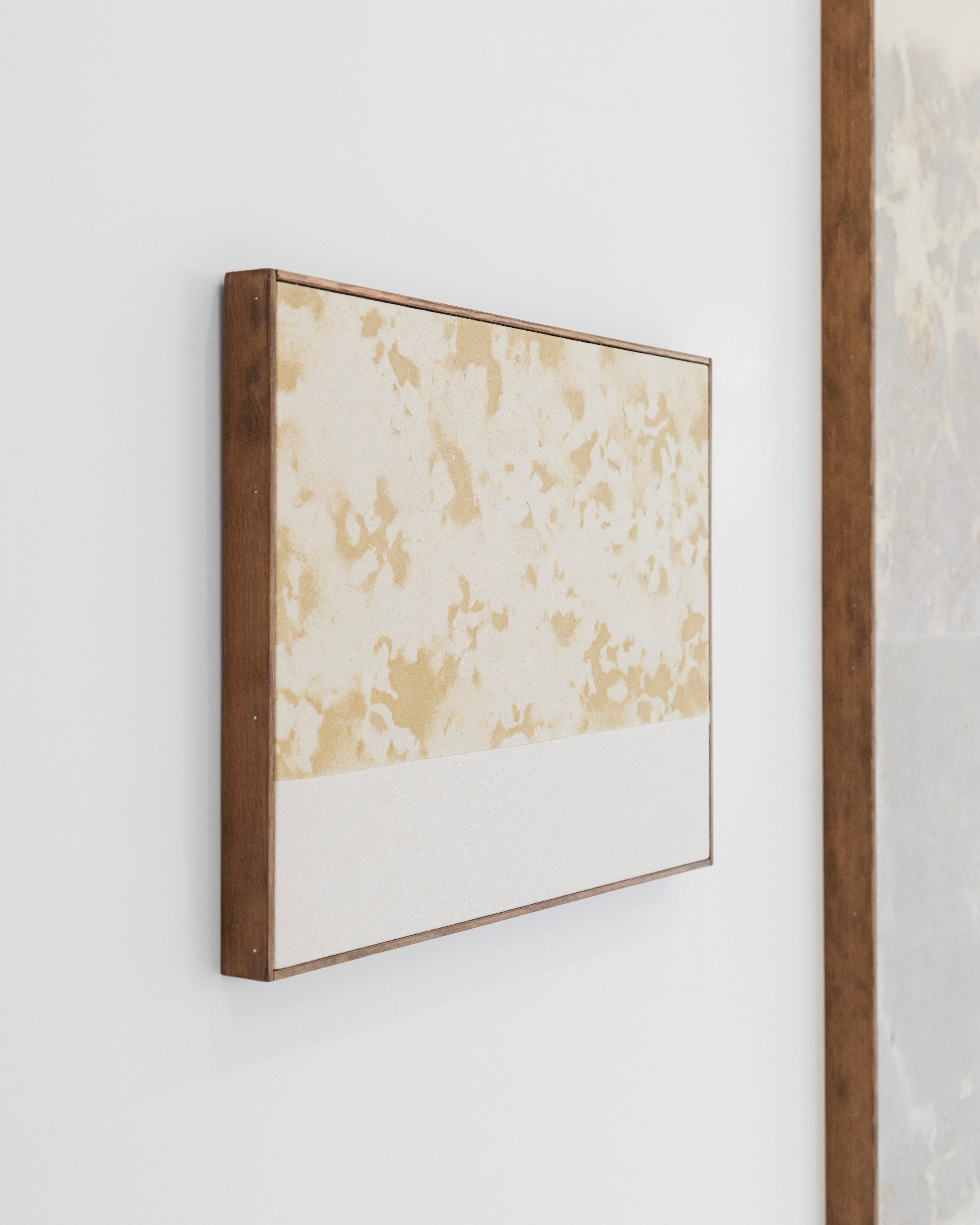 Abstract Minimalist Skyscape Painting in Neutral Tones by Viktor Kobylianski For Sale 4