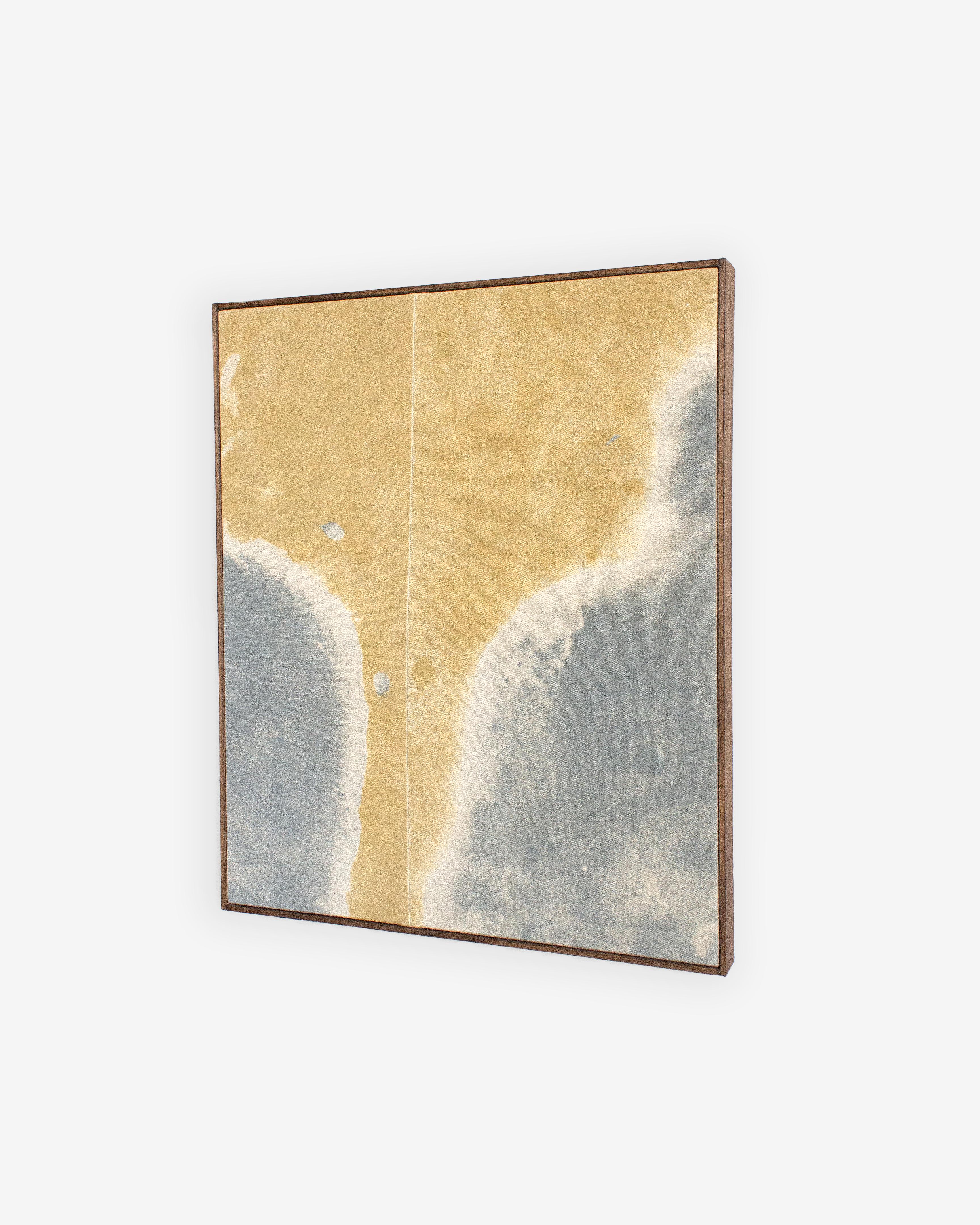 Abstract Minimalist Skyscape Painting in Neutral Tones by Viktor Kobylianski For Sale 4