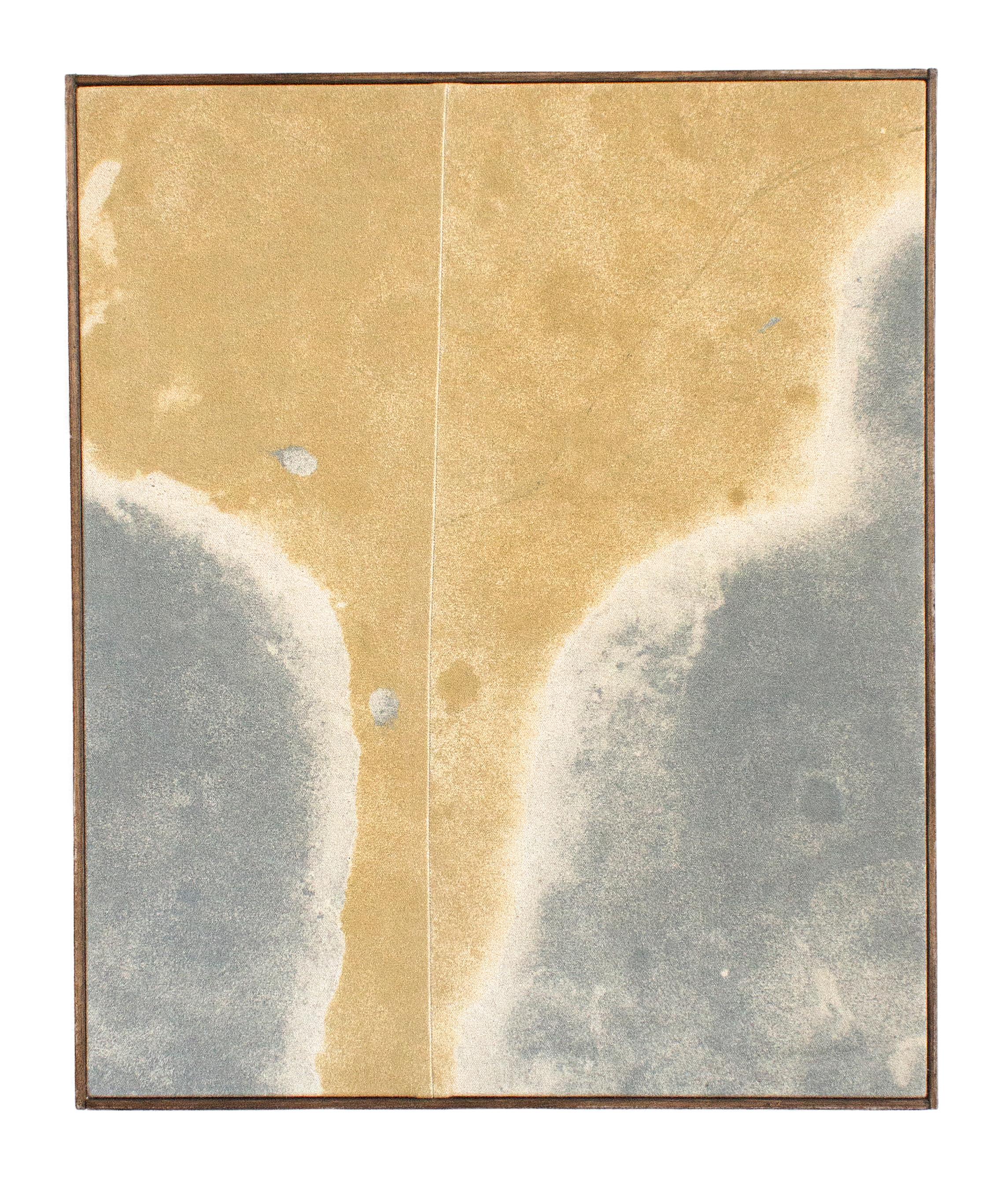 Paisaje aéreo minimalista abstracto en tonos neutros por Viktor Kobylianski