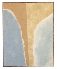 Abstract Minimalist Skyscape Painting in Neutral Tones by Viktor Kobylianski