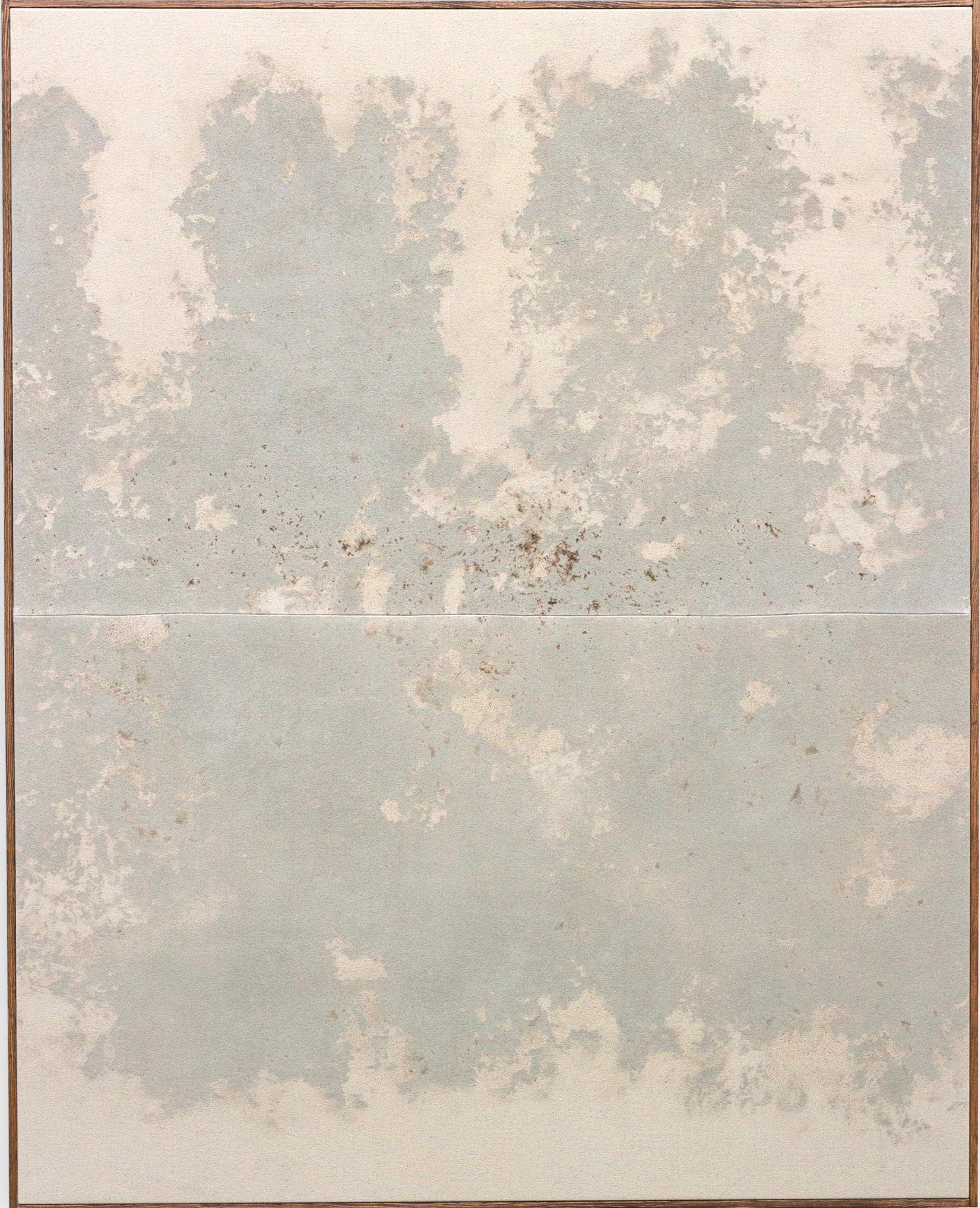 Peinture contemporaine minimaliste abstraite à grande échelle dans les tons neutres de la terre