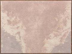 Minimalistische zeitgenössische abstrakte Malerei, sanftes Erröten und Erdtöne strukturiert