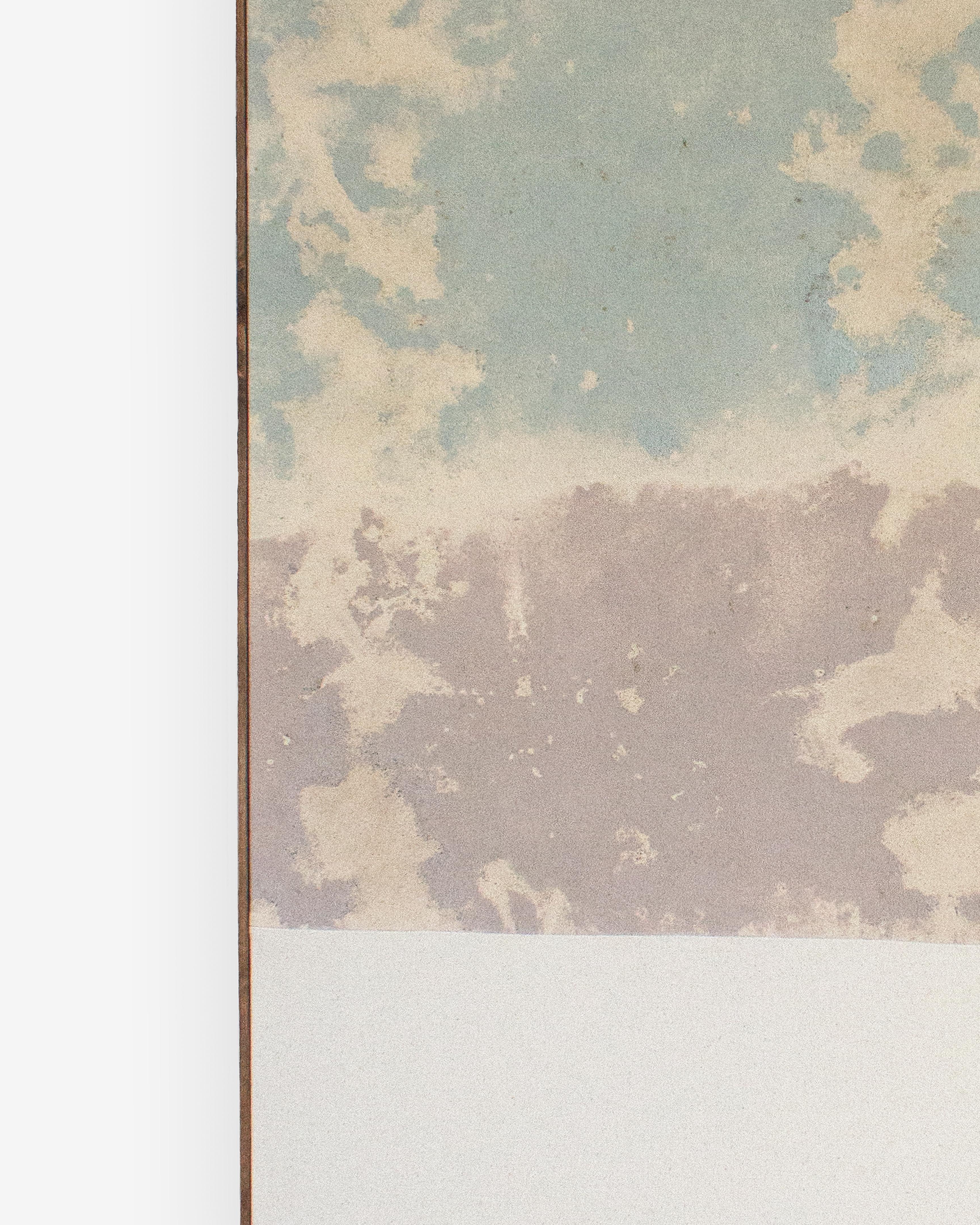 Viktor Kobylianski Abstract Composition Blue and Mauve Mixed Media Canvas 2025 For Sale 2
