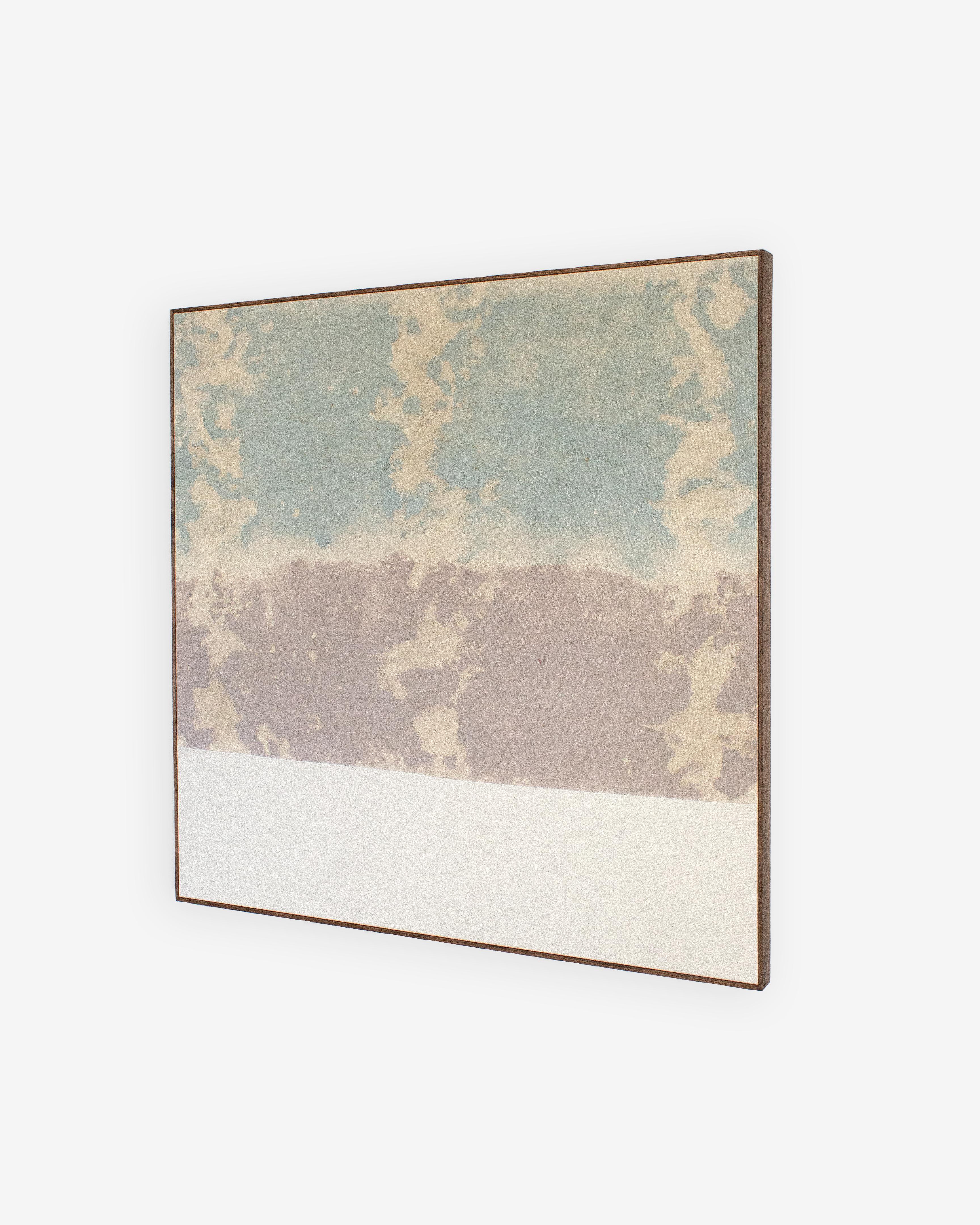 Viktor Kobylianski Abstract Composition Blue and Mauve Mixed Media Canvas 2025 For Sale 4