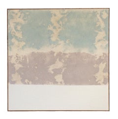Viktor Kobylianski Composition abstraite Toile mixte bleu et mauve 2025