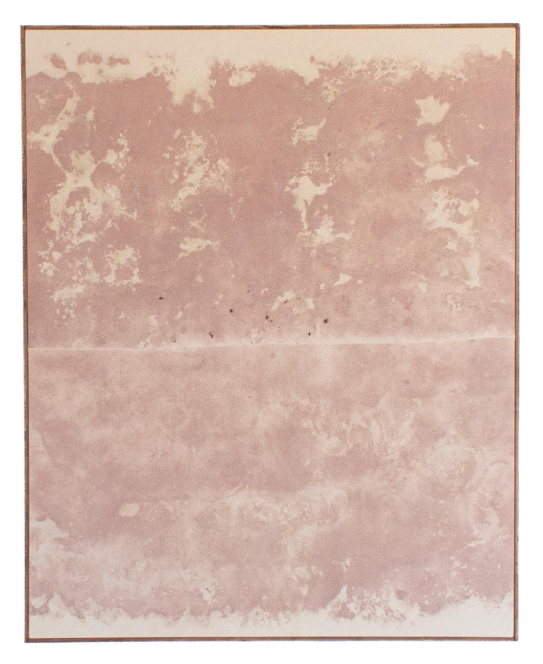Peinture abstraite minimaliste de Viktor Kobylianski représentant un paysage aérien dans des tons neutres