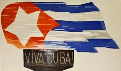 1962 Victor Koretsky Original poster -  Viva Cuba ! - USSR - Cold War