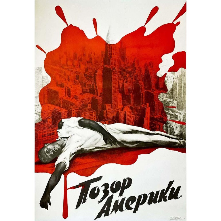 Viktor Koretsky - 1968 Victor Koretsky Original poster - America's Shame -  Black Power For Sale at 1stDibs