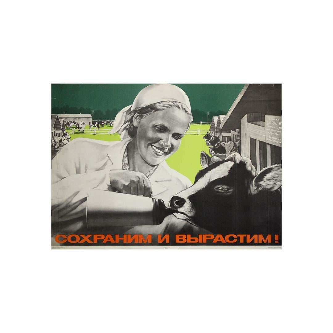 1972 soviet poster by the legendary Viktor Koretsky - Let’s Preserve and Raise! For Sale 3