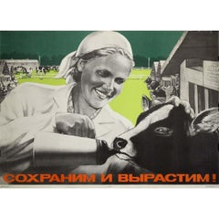 Vintage 1972 soviet poster by the legendary Viktor Koretsky - Let’s Preserve and Raise!