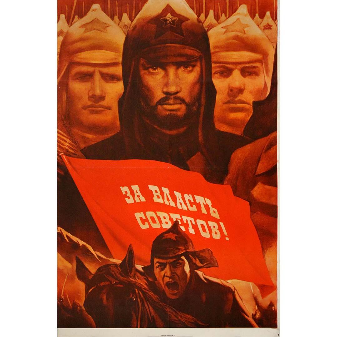 1977 original soviet poster by Koretsky - "For Soviet power!" - USSR - Cold war