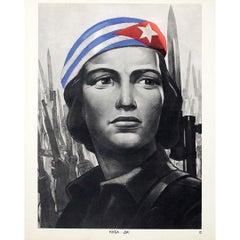 Circa 1960 original poster by Viktor Koretsky - Yes to Cuba