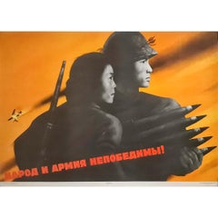 original 1965 poster by Koretsky The Vietnamese People and Army Are Invincible