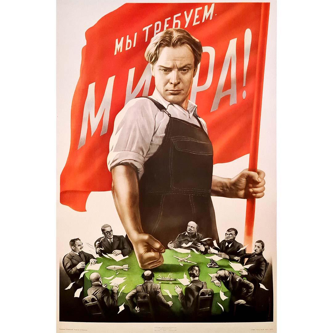 Precioso cartel original de Viktor Koretzky de 1950 por la paz.

Guerra Fría - Comunismo - Propaganda - Rusia 

De Gaulle - Churchill