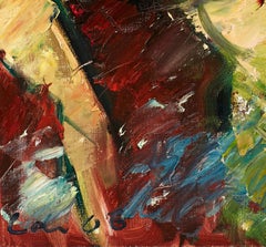 Sitzender Akt mit Tuch (Sitting nude with cloth) - Painting, Nude, Oil, Canvas