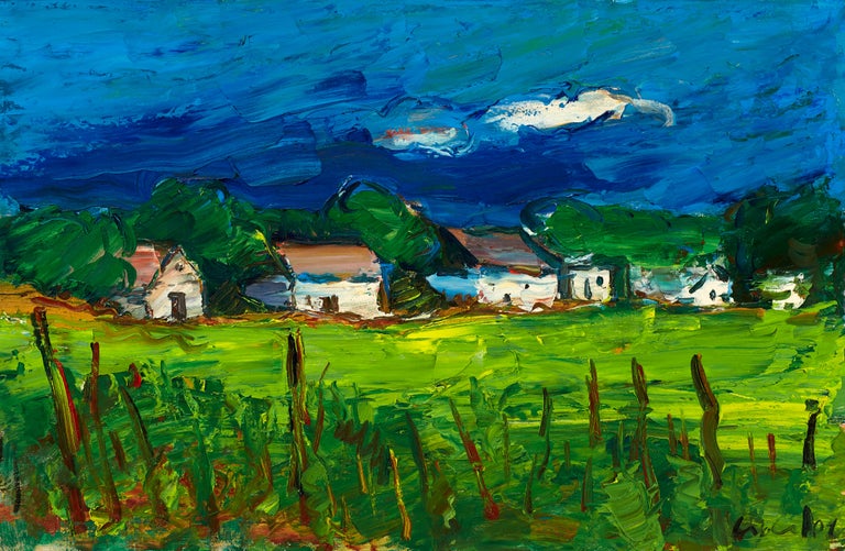 Viktor Lederer Sommerlandschaft Summer Landscape Painting Oil Viktor Lederer Sommerlandschaft Summer Landscape Painting