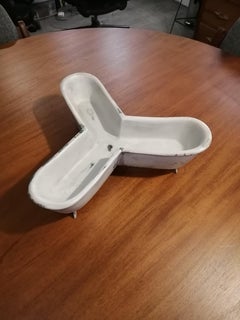 Víktor Martínez Bathtube Concrete and Resin Sculpture