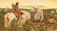 El caballero en la encrucijada - Óleo sobre tela