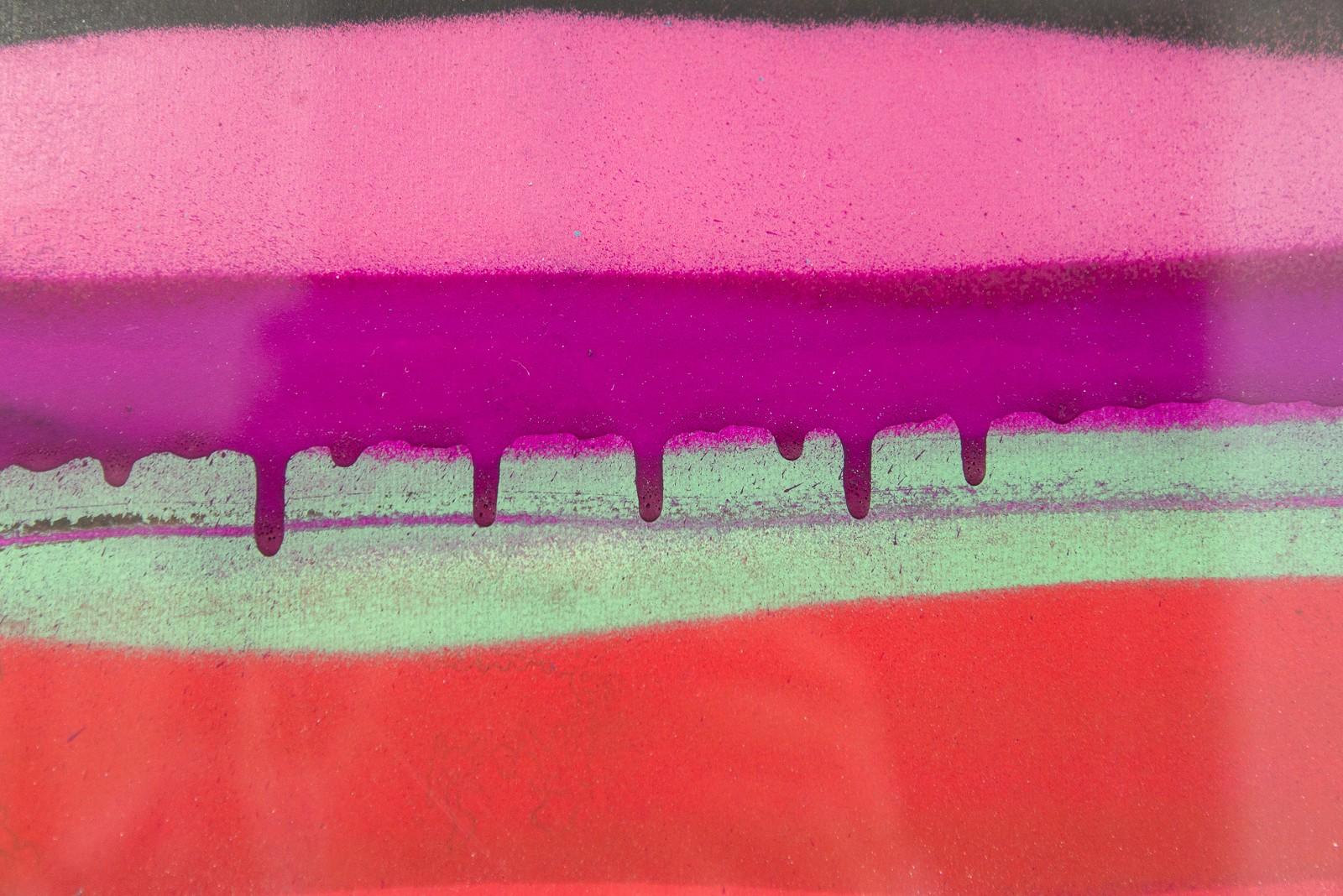Graffiti Study No 2 - colourful, layered, pop art, spray painted study on paper im Angebot 2