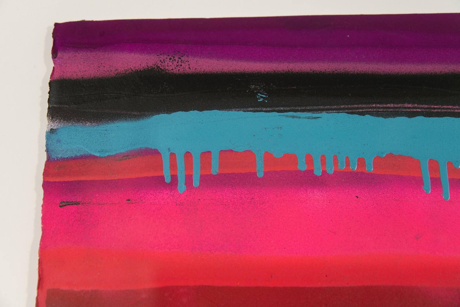Graffiti Study No 2 - colourful, layered, pop art, spray painted study on paper im Angebot 3