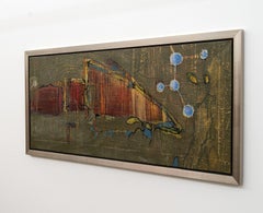 Marcas nº 9 - audaz, colorista, gestual, expresivo abstracto, óleo sobre lienzo