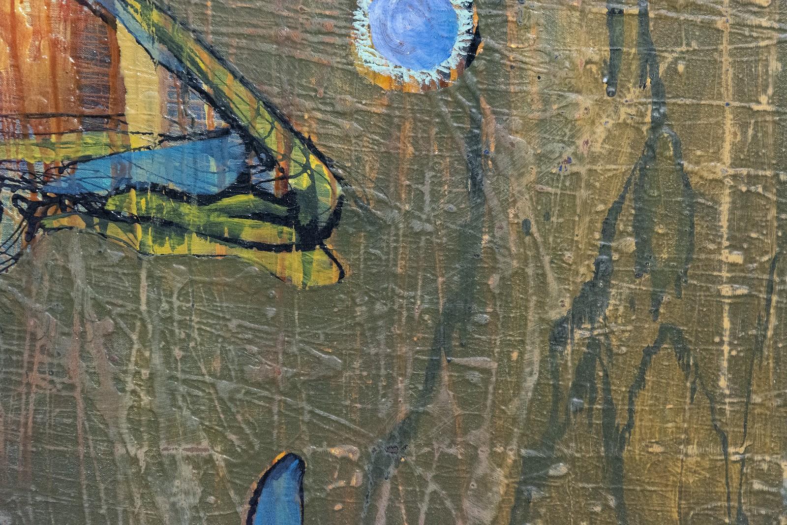 Markings No. 9 - bold, colourful, gestural, expressive abstract, oil on canvas For Sale 2