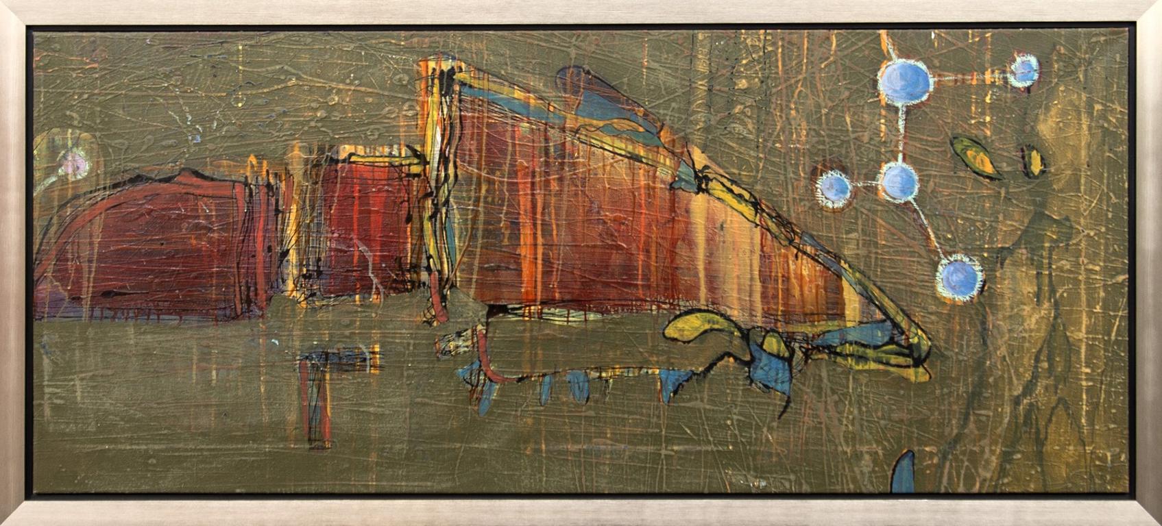 Viktor Mitic Abstract Painting – Markierung Nr. 9 - kühn, farbenfroh, gestisch, ausdrucksstark, abstrakt, Öl auf Leinwand
