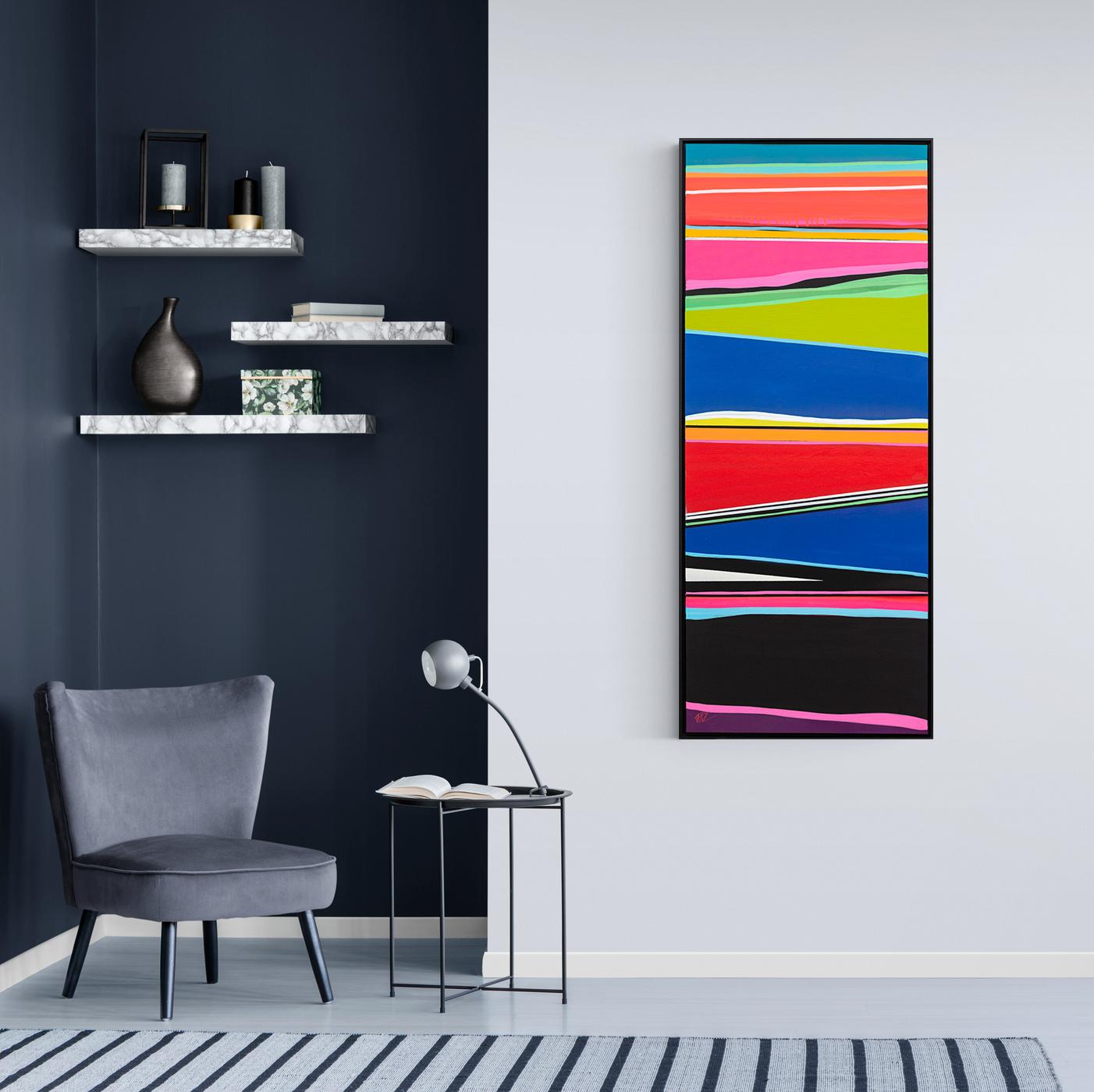 Southern Stripes 24-02 - pop-art, graffiti, acrílico y pintura en spray sobre lienzo en venta 6
