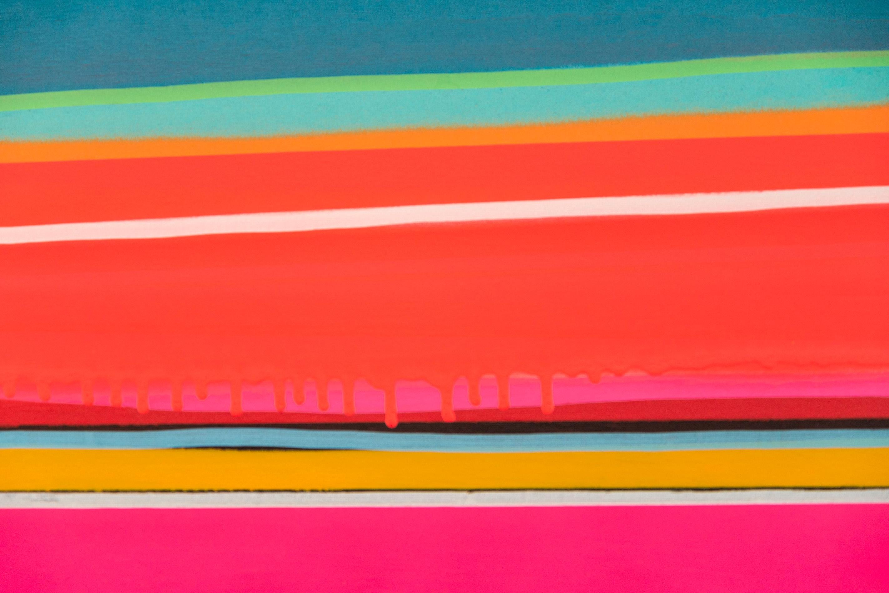 Southern Stripes 24-02 - pop-art, graffiti, acrílico y pintura en spray sobre lienzo en venta 3