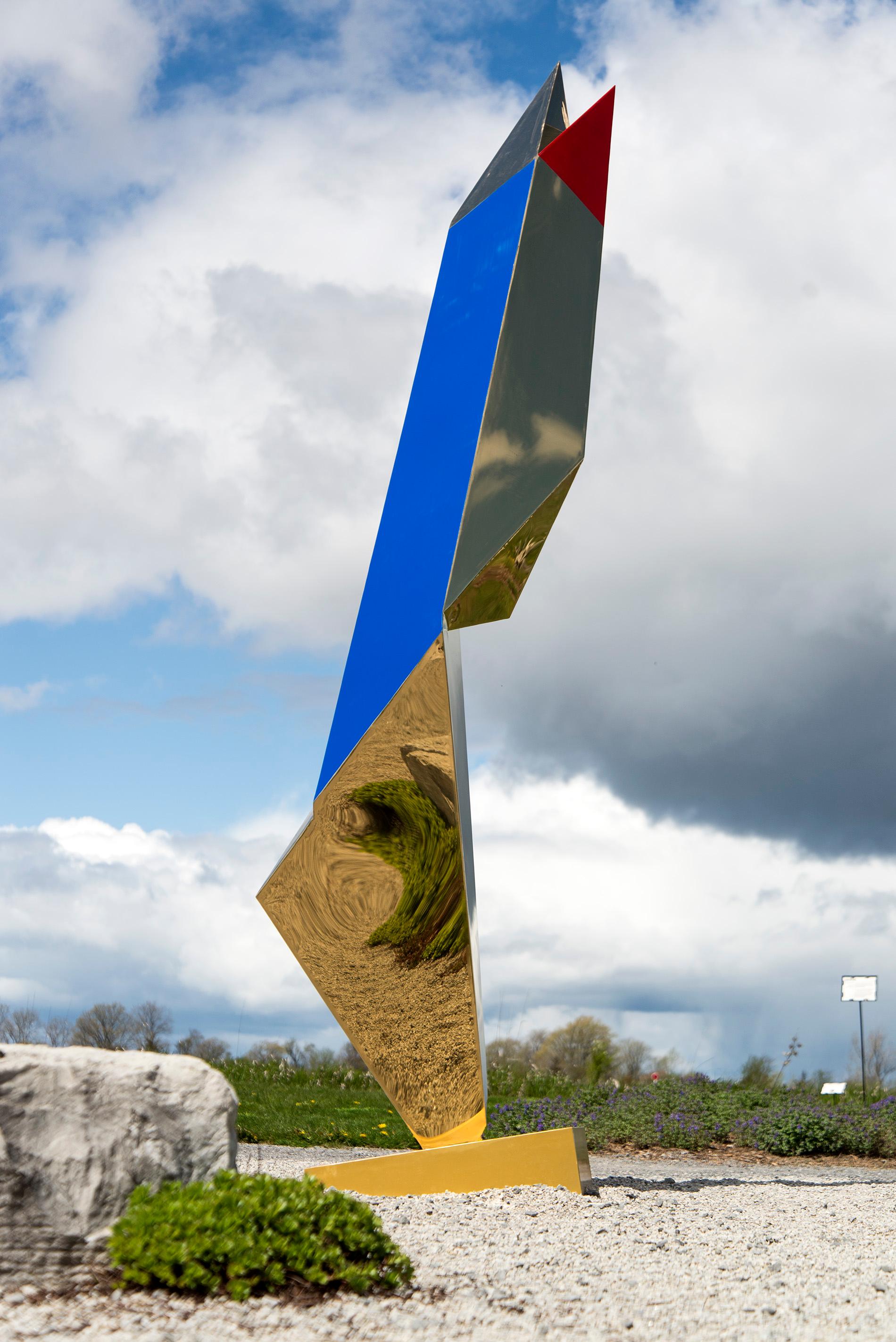 stainless steel outdoor sculpture