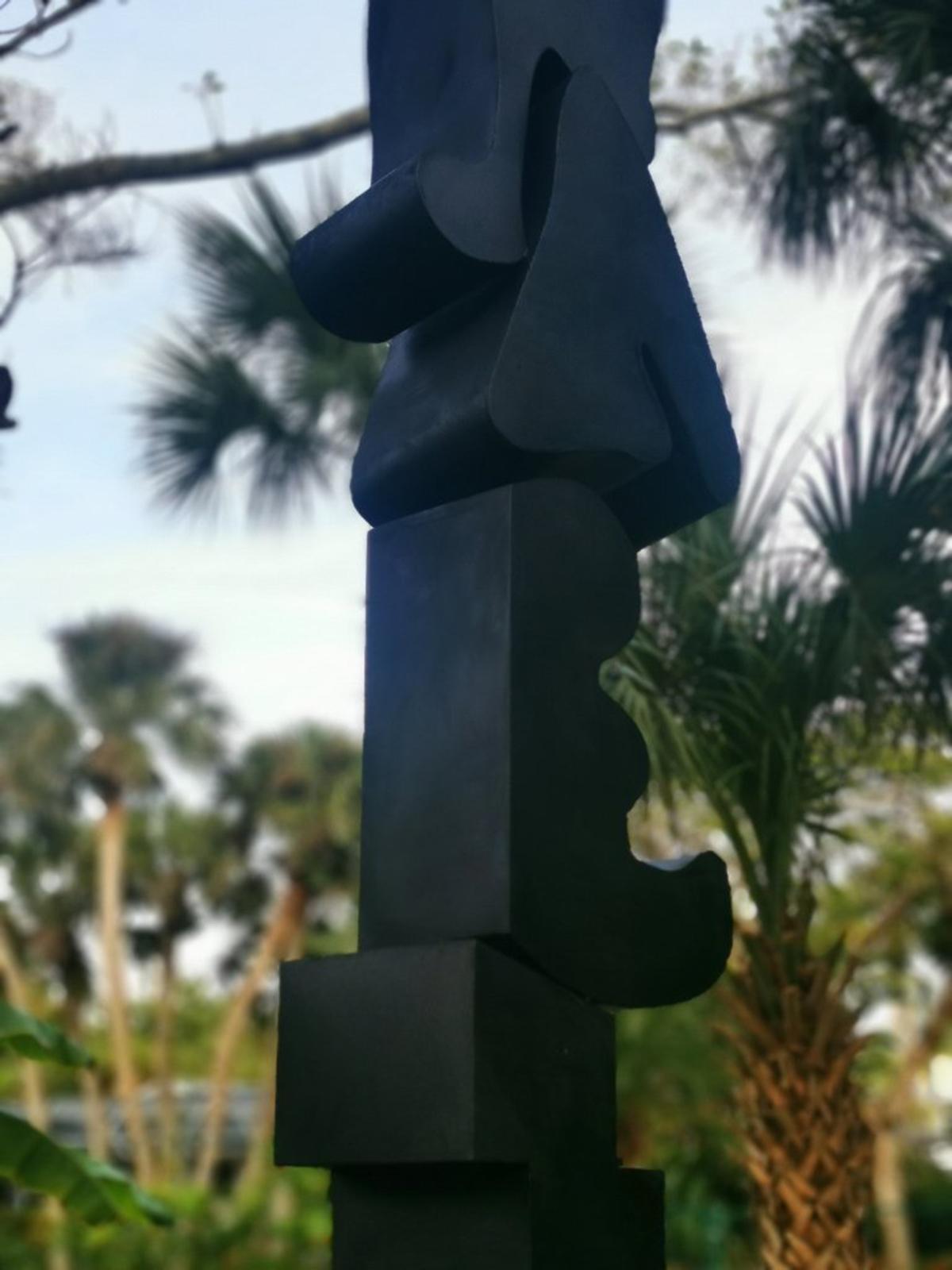 tall black sculpture