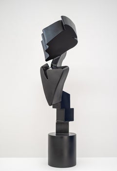 Monochromatic Variant - dark, abstract, pop art, painted aluminum sculpture