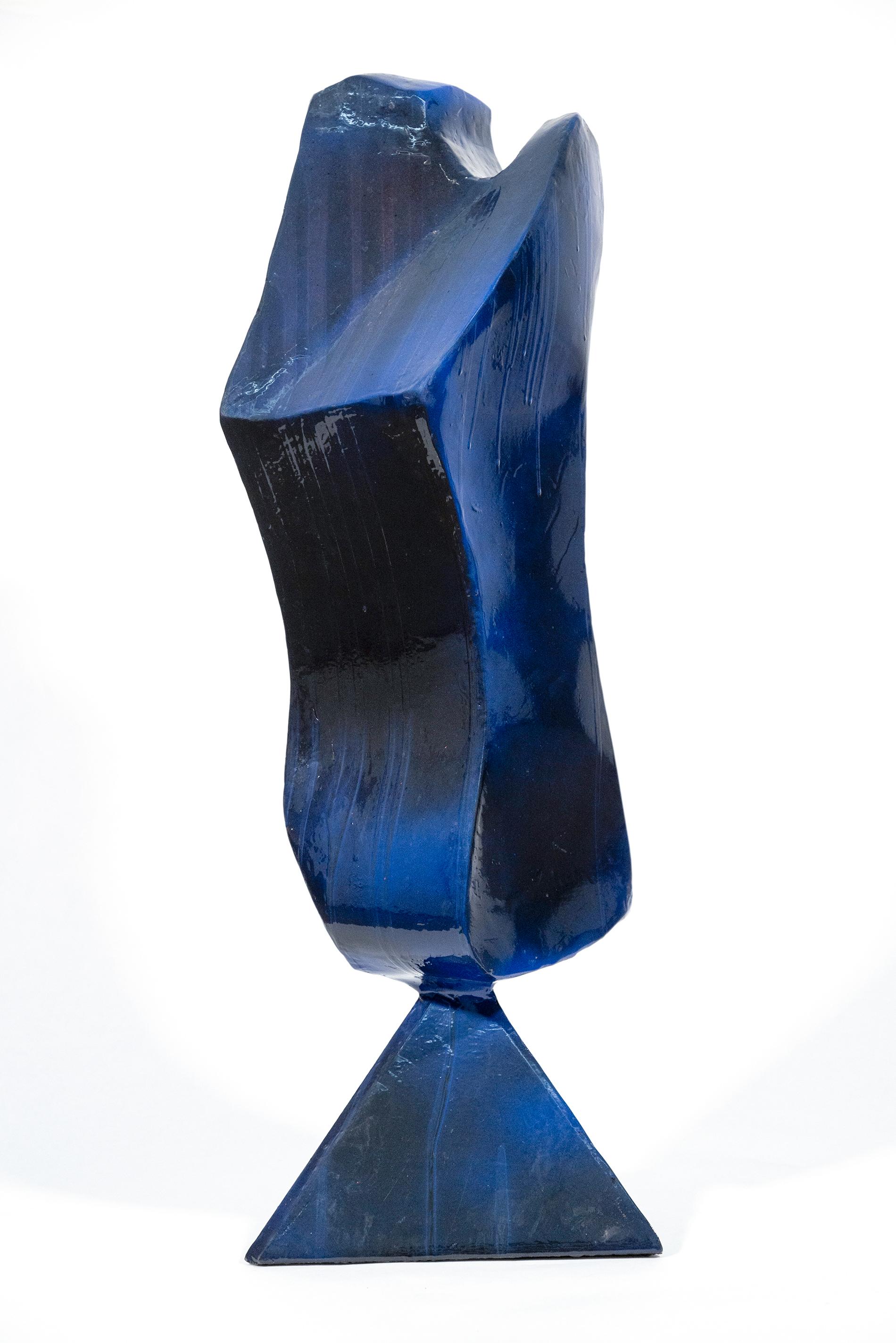 Monochromatic Variant Navy - Skulptur, lackierter Edelstahl