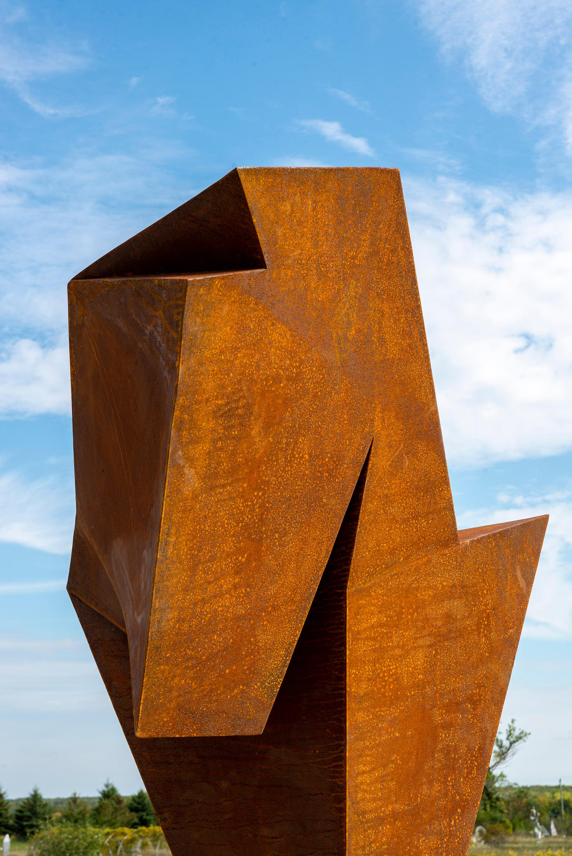 Sirius No 1 - contemporain, abstrait, acier Corten, sculpture d'extérieur en vente 5