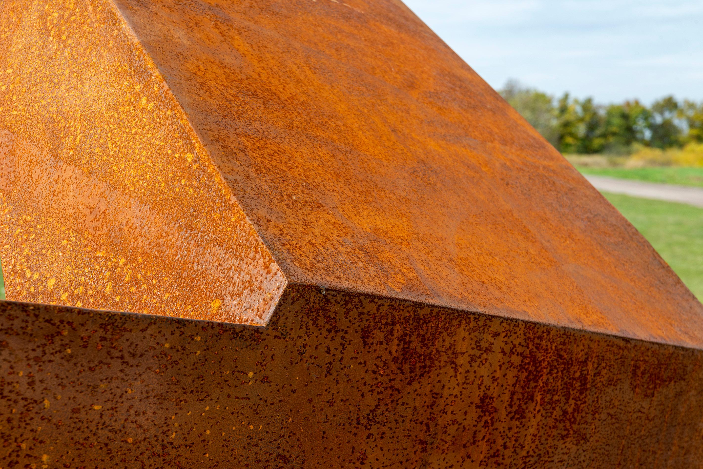 Sirius No 1 - contemporain, abstrait, acier Corten, sculpture d'extérieur en vente 6