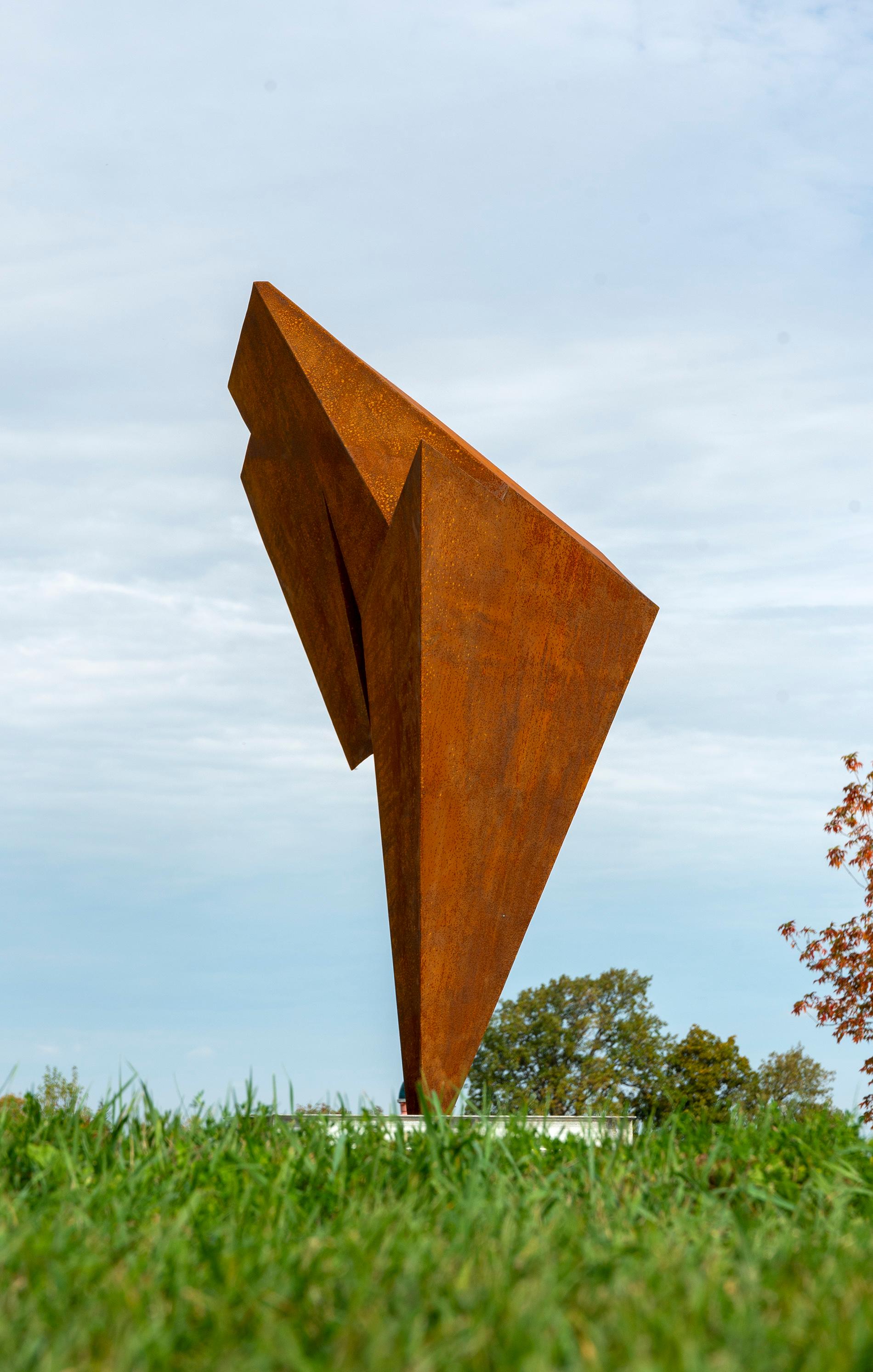 Sirius No 1 - contemporain, abstrait, acier Corten, sculpture d'extérieur - Contemporain Sculpture par Viktor Mitic