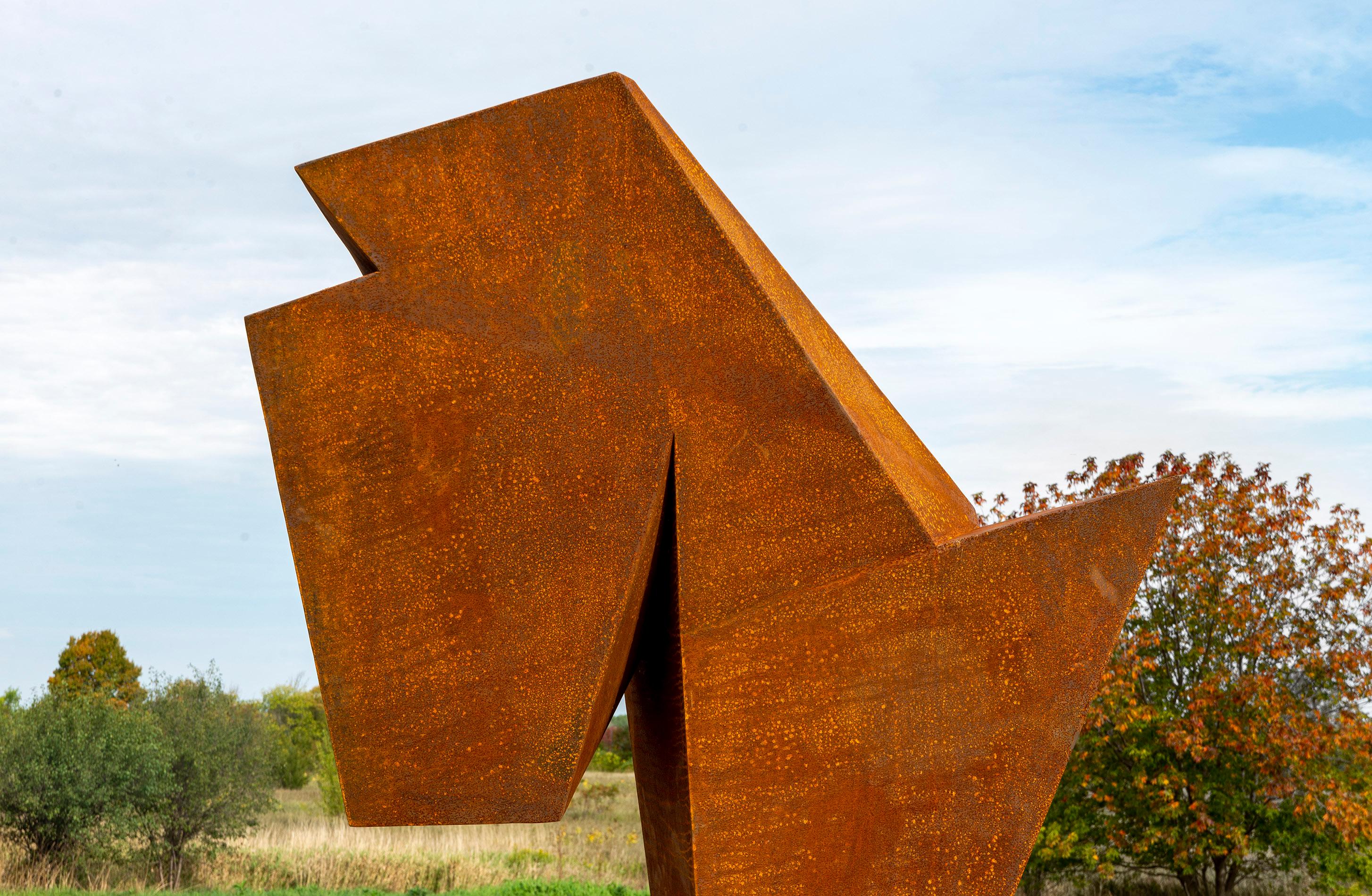 Sirius No 1 - contemporain, abstrait, acier Corten, sculpture d'extérieur en vente 1