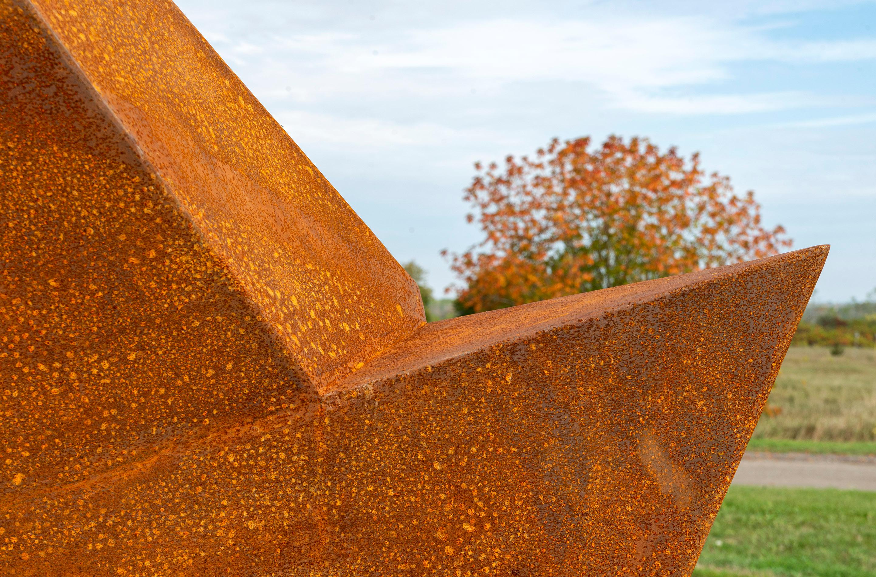 Sirius No 1 - contemporain, abstrait, acier Corten, sculpture d'extérieur en vente 2