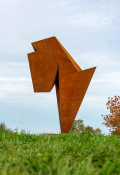 Sirius No 1 - contemporain, abstrait, acier Corten, sculpture d'extérieur