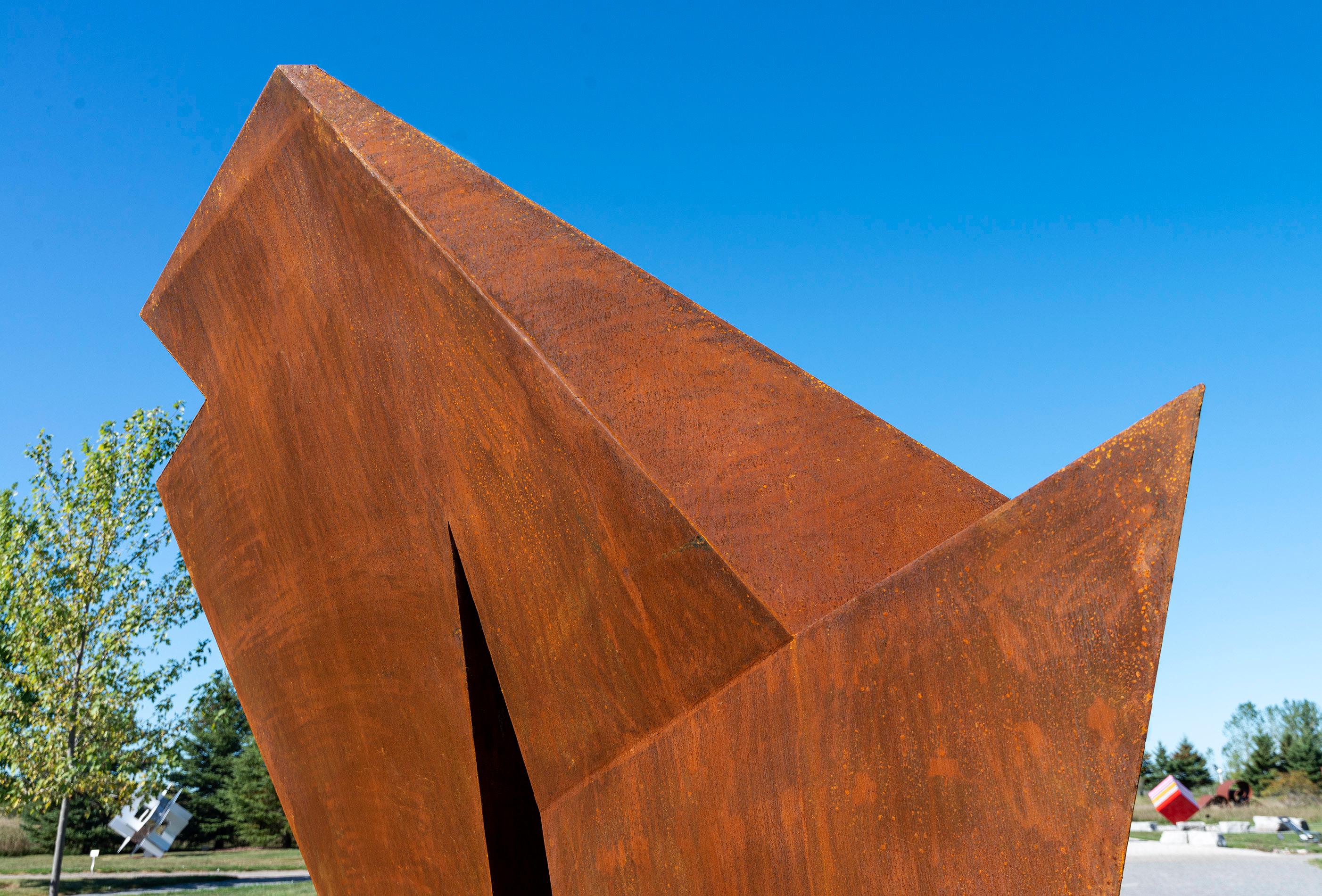 Sirius No 2 - contemporain, abstrait, acier Corten, sculpture d'extérieur en vente 7