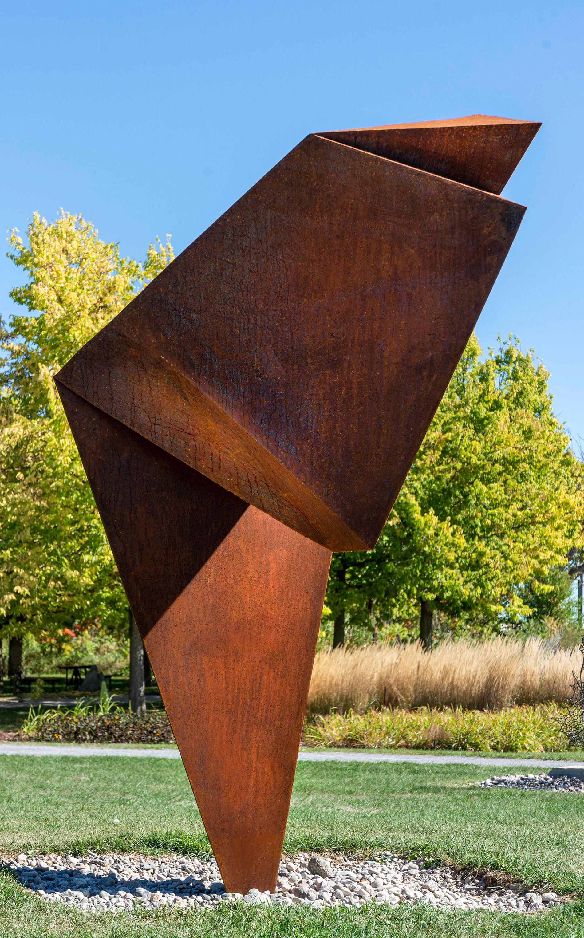 Sirius No 2 - contemporain, abstrait, acier Corten, sculpture d'extérieur - Contemporain Sculpture par Viktor Mitic