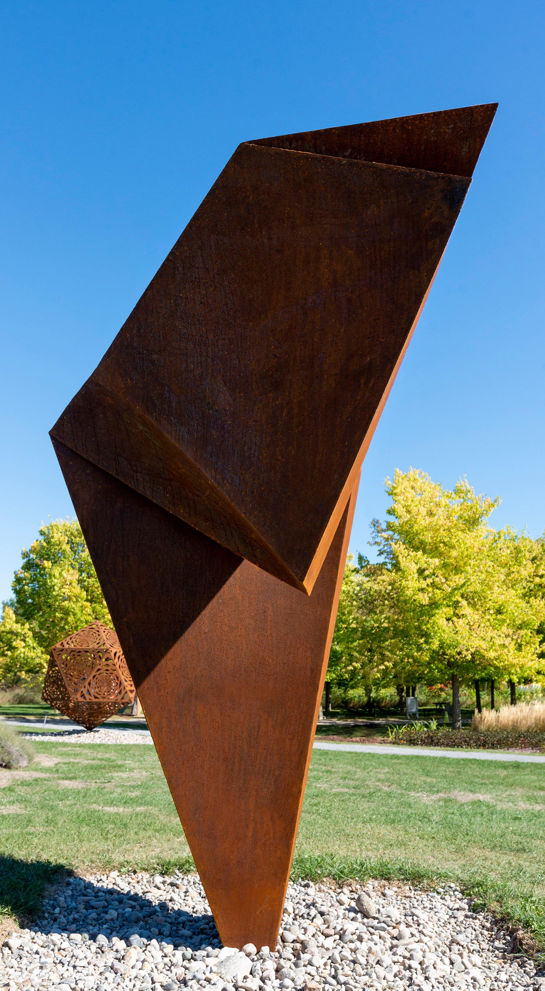 Cette sculpture monumentale contemporaine en acier pour l'extérieur est l'œuvre de Viktor Mitic.

Cette sculpture fascinante de Viktor Mitic porte le nom de Sirius, l'étoile la plus brillante du ciel nocturne. Forgée en acier corten, sa patine