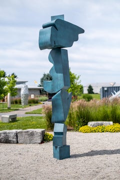 Titan - contemporary, abstract, totem, bronze, outdoor sculpture