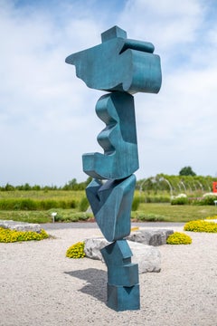 Titan - contemporary, abstract, totem, bronze, outdoor sculpture