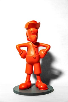XOX Attitude Orange 1/10 - graphic, pop-art, figurative, resin sculpture