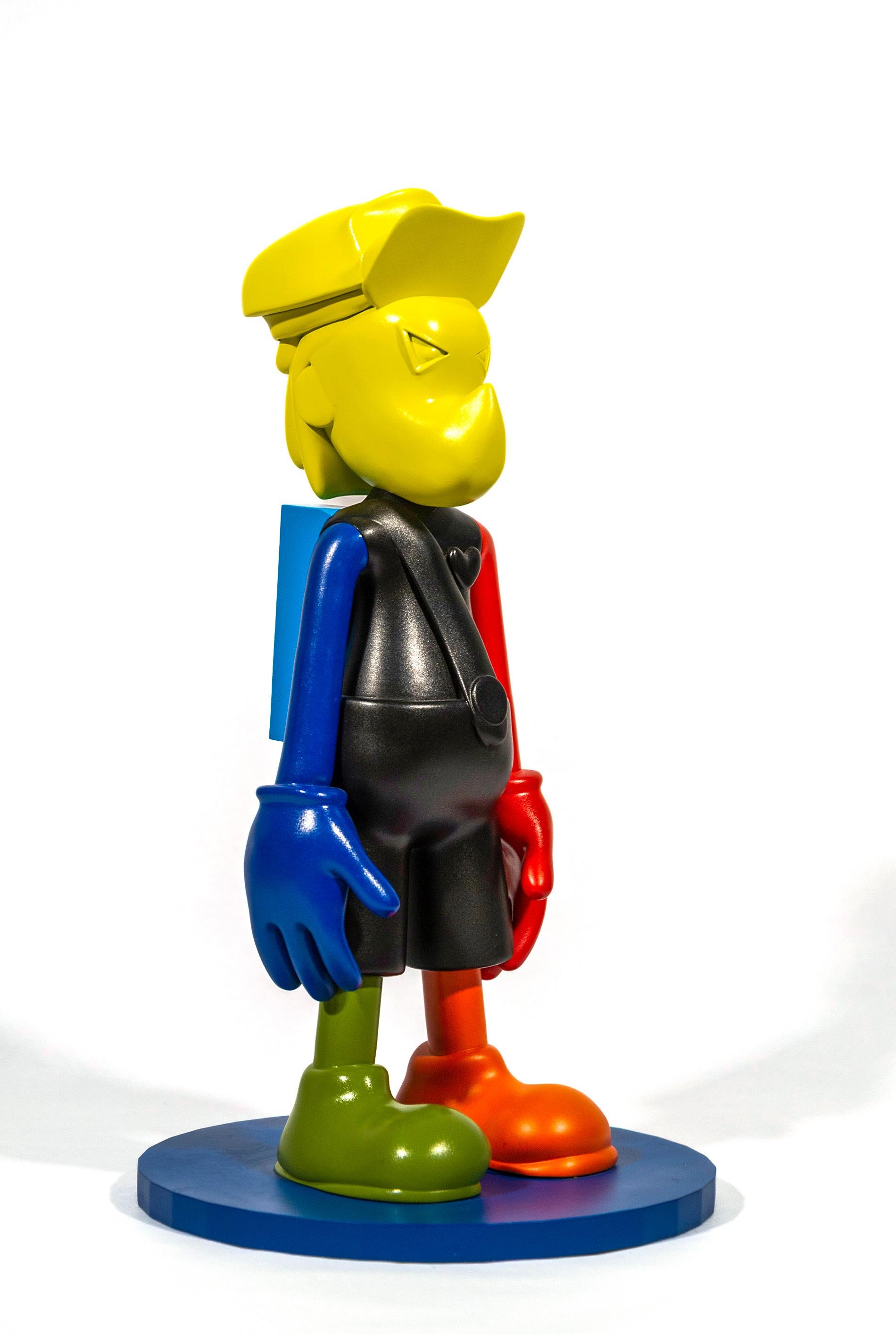 XOX Chill, graphique, pop-art, figuratif, sculpture en résine multicolore 1/4 - Pop Art Sculpture par Viktor Mitic
