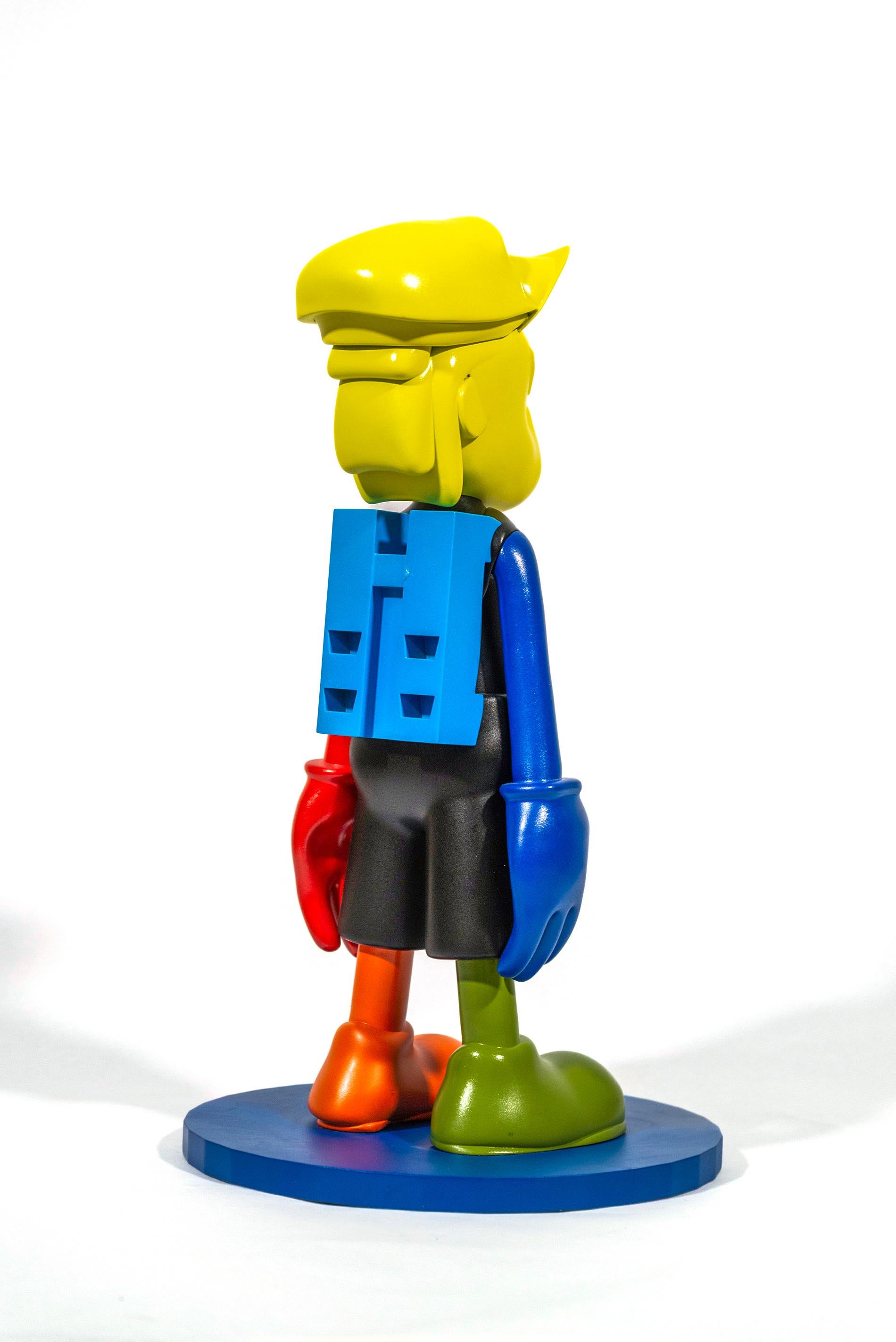 XOX Chill Multicolored 1/4 - graphic, pop-art, figurative, resin sculpture For Sale 1